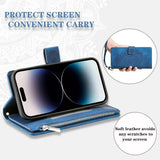 Embossing Leather Flip Wallet Case For Samsung