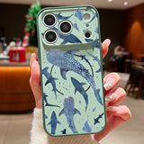 Whale Patterned Magnetic Shockproof Lens Case For iPhone