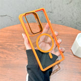 Transparent Magnetic Fold Holder Case For Samsung