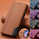 Magnetic Flip Leather Wallet Case For Samsung
