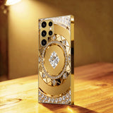 Premium art pattern anti-fall glass case for Samsung