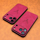 Luxury Faux Leather Cover Case For iPhone