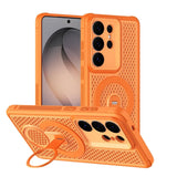 Honeycomb Cooling Magnetic Kickstand Case for Samsung
