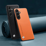 Leather Shockproof Hard Bumper Case For Samsung
