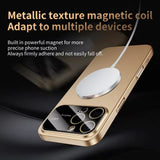 Luxury Camera Large Window Magnetic Case for iPhone