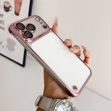 Ultra Thin Plating Clear Hard Frameless Case For iPhone