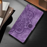 Premium Embossed Magnetic Leather Wallet Flip Case For iPhone