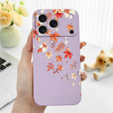 Liquid Silicone Clear Autumn Phone Case For iPhone