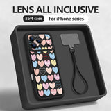Colorful Heart Printed Strap Case For iPhone