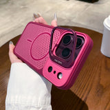 Magnetic Shockproof Matte Lens Holder Case For iPhone