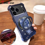 Shockproof Plating Magnetic Bracket Case for iPhone