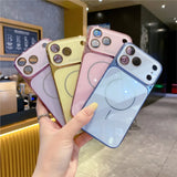 Luxury Plating Tempered Glass Case For iPhone
