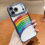 Plating Glitter Diamond Rainbow Quicksand Case For iPhone