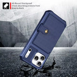 Wallet Card Holder Hybrid Rubber Bumper Case for iPhone