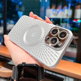 Luxury Hollow Heat Dissipation Magnetic Case For iPhone