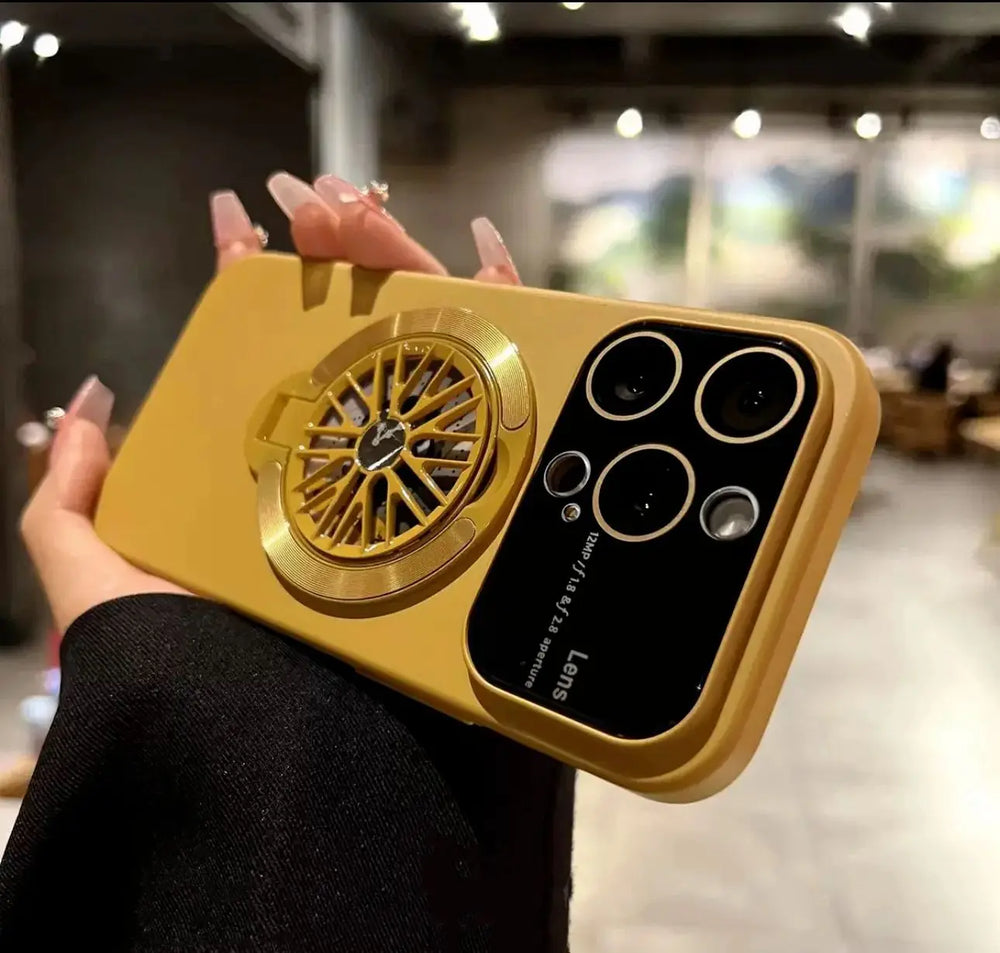 Decompression Rotating Gyroscope Holder with Large Window case for iPhone