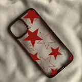 Red Star Silicone Hard Case For iPhone