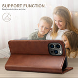 Leather Wallet Flip Case For iPhone
