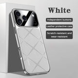 Frame Leather Shockproof Bumper Plating Case For iPhone