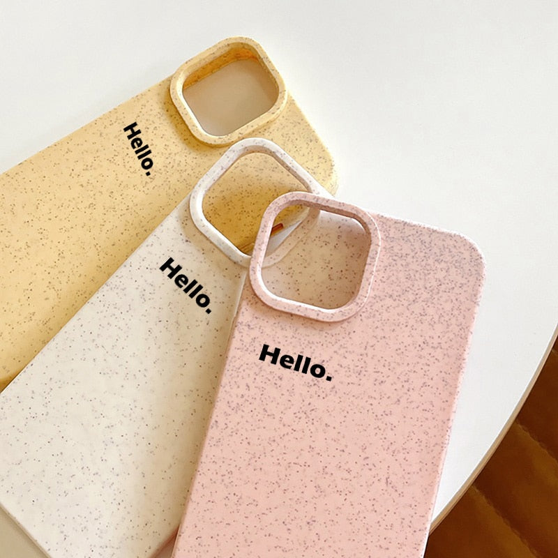 Shockproof Matte Wheat Straw Case For iPhone
