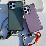 TPU Bumper Hard Case With Lanyard For iPhone