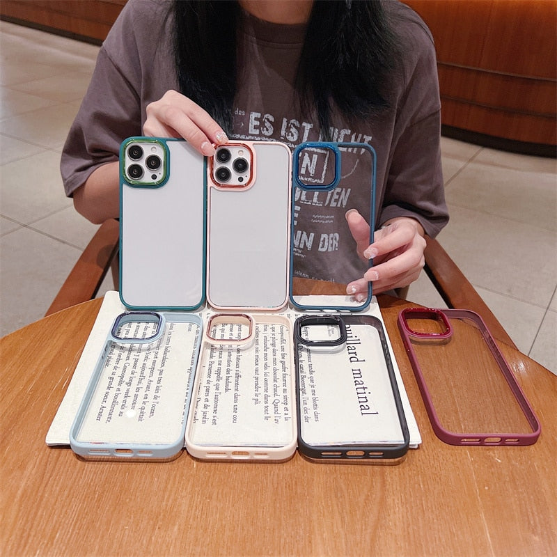 Minimalist transparent case for iPhone
