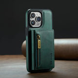 Wireless Charging 2 in 1 Detachable Leather Wallet Case For iPhone