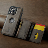 Wireless Charging 2 in 1 Detachable Leather Wallet Case For iPhone