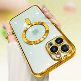 Transparent Plating Soft Case For iPhone
