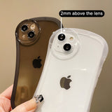 Lens Protector Silicone Transparent Case For iPhone