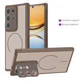 With Lens Stand Iridescent Magnetic Case for Samsung