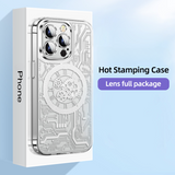 Transparent Plating Mechanical Watch Case For iPhone