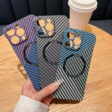 Magsafe Magnetic frameless carbon fiber half-pack case For iPhone