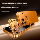 Metal foot frameless anti-fall case For iPhone