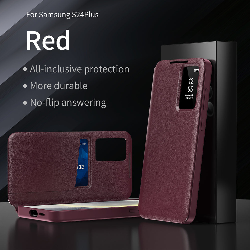 New smart window card insertion phone case for Samsung