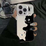 Cartoon Black Cat Case For iPhone