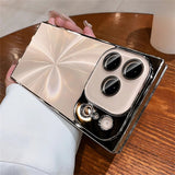 Luxury Glitter Squared Aurora Glossy Case For iPhone