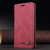 Anti-theft Flip Leather Wallet Case For Samsung