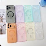 Ultra thin frosted ice mist magnetic case For iPhone