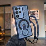 Honeycomb Cooling Magnetic Kickstand Case for Samsung