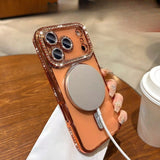 Diamond Magsafe magnetic electroplating case For iPhone