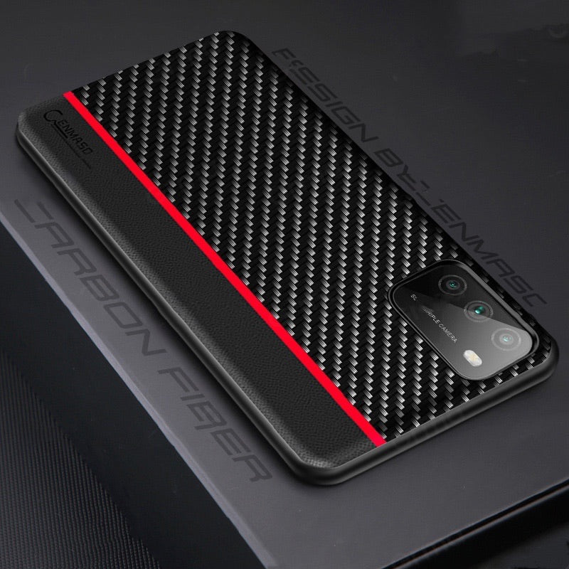 Carbon Fiber Texture Leather Cover for Xiaomi.