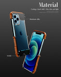 Aluminum Bumper Metal & Wood Case For iPhone