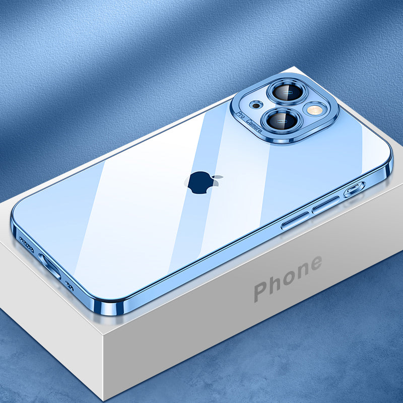 Square Silicone Transparent Case For iPhone