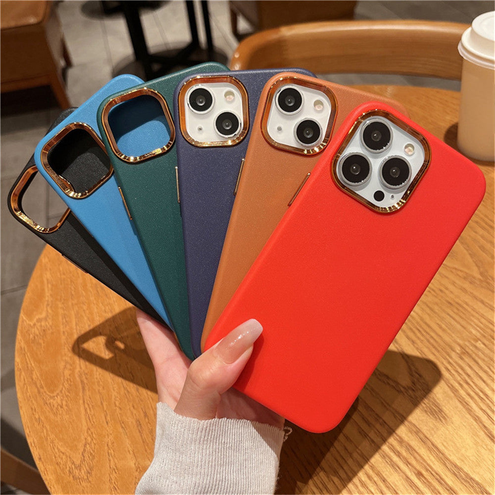 Vintage Leather Texture Silicone Case For iPhone