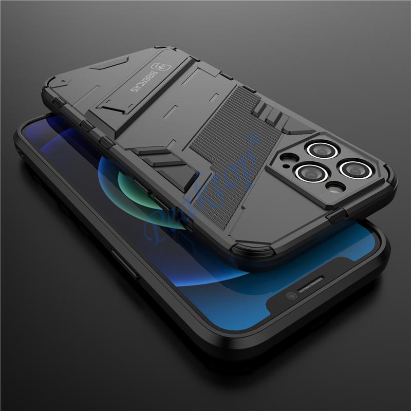 Armor Shockproof PU Silicone PC Case For iPhone