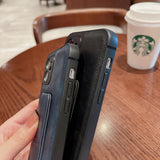 PU Leather Magnetic Wrist Strap Case For iphone