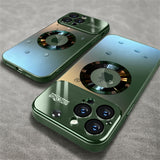 Matte  Glass Lens Camera Protection Case for iPhone