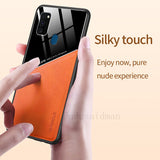 Car Magnetic Plexiglass Leather Silicone Bumper Case for Huawei.