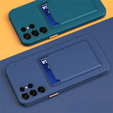 Card Slot Silicone Shockproof Case For Samsung